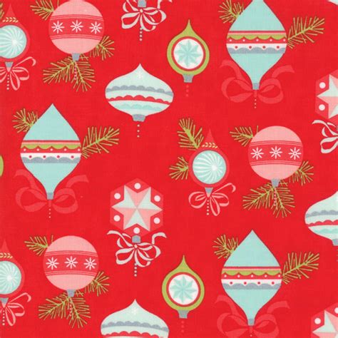 vintage christmas fabric by moda